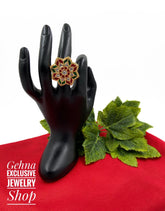 Rotating Kundan Finger Ring Finger rings